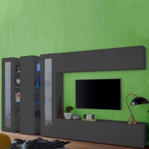 Liv RT Mueble TV suspendido mueble de pared diseño moderno negro 2