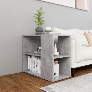 vidaXL Armario Auxiliar Madera Contrachapada Gris Hormigón 60x30x50 Cm