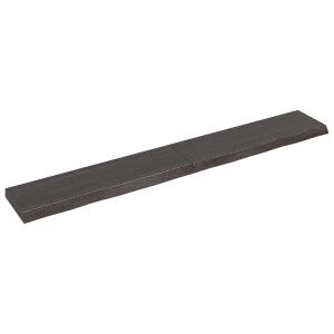 vidaXL Estante De Pared Madera Roble Tratada Gris Oscuro 200x30x6 Cm