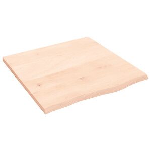 vidaXL Estante De Pared Madera Maciza De Roble Sin Tratar 60x60x2 Cm