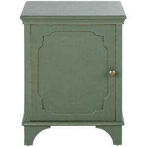 Maisons du Monde Mesita de noche con 1 puerta en verde caqui