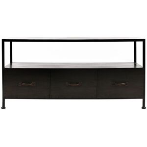 Pomax Mueble TV de metal negro