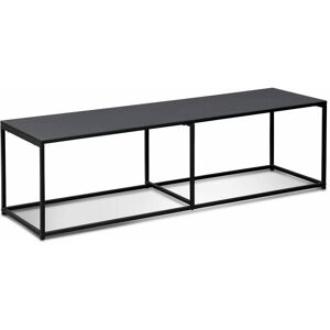 sweeek Mueble tv en meta negro 140x40x40cm industrielle