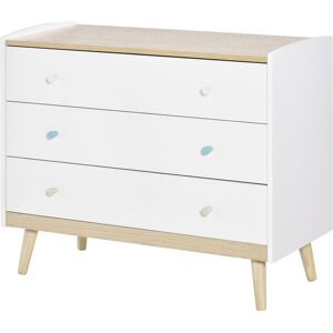 Homcom Cajonera infantil color blanco 90 x 40 x 75.2 cm