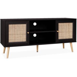 sweeek Soporte de tv de caña 120x39x56 5cm - negro