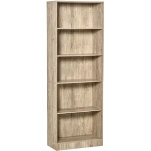 Homcom Librería color madera 63 x 29.5 x 176 cm