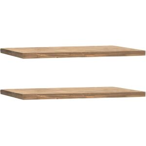 Decowood Pack 2 estanterías de madera maciza flotante envejecido 60x3,2cm