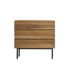 Bois Dessus Bois Dessous Cómoda de madera de teca maciza de 95 cm