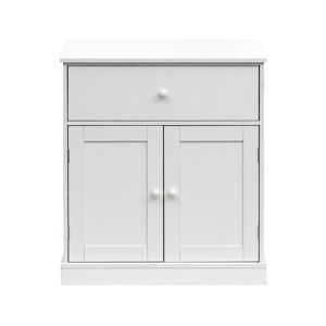 Mobili Rebecca Mueble de almacenaje con 1 cajon y 2 puertas de mdf blanco