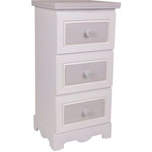 Wanderlust deco Cajonera de madera color blanco 31x26x60 h cm