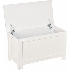 Homcom Otomana de almacenaje color blanco 81 x 40 x 46cm