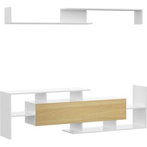 Homcom Mueble de televisión bicolor 153.6 x 25 x 42 cm