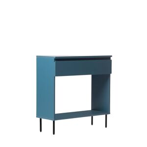 Klast Home Recibidor de madera y metal azul 80 x 79 cm