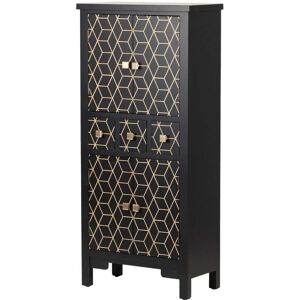 Adda Home Cabinet negro de madera 60x30x130cm