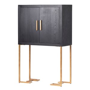 Adda Home Cabinet negro de madera 100x45x160cm