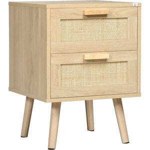 Homcom Mesilla de noche color madera 40 x 40 x 56 cm