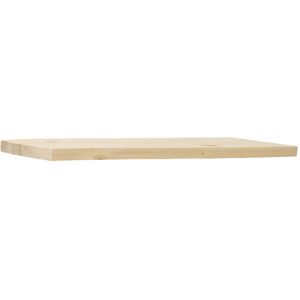 Decowood Estantería de madera maciza flotante acabado natural 160x3,2cm