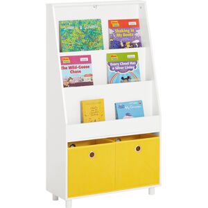 SoBuy Librería para niños de altura de 3 niveles madera blanco