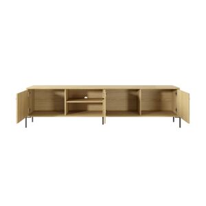 AKL FURNITURE Mueble para TV efecto madera Beige