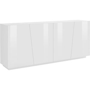 Dmora Aparador efecto madera blanco brillante 218x43 cm