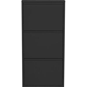 Kare Design Zapatero de 3 compartimentos negro