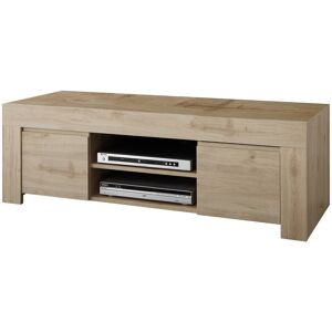 AQA DESIGN Mueble tv en melamina roble oscuro