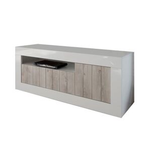 AQA DESIGN Mueble tv en melamina pino blanco