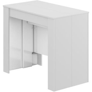 Hogar24 Consola para comedor extensible blanco brillo