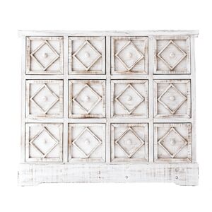 Kenay Home Cómoda madera contrachapada blanco 77,5 cm x 91 cm
