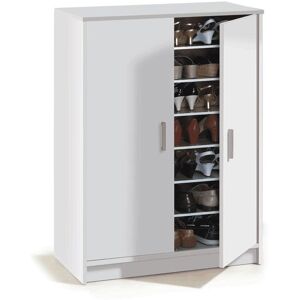 duehome Zapatero basic wide melamina, blanco, 75 x 101 x 36