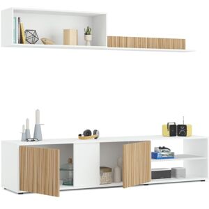 duehome Salón ecco melamina, blanco artik, 180 x 40 x 33