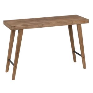 LOLAhome Consola tronco recta natural de madera de 120x40x80 cm