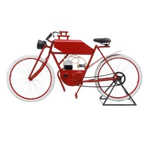 LOLAhome Consola bicicleta roja de hierro de 93x52x190 cm