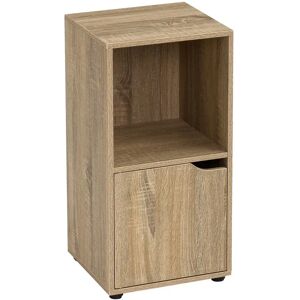 LOLAhome Mesita de noche con 1 puerta de madera DM de 30x29x61 cm