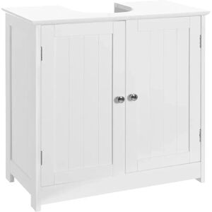 LOLAhome Bajo lavabo pie de madera blanco de 60x30x60 cm