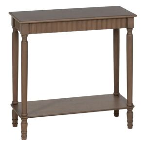 LOLAhome Consola tallada con estante marrón de madera de 71x30x71 cm