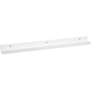 LOLAhome Estante repisa para cuadros de MDF blanco de 80x9x5 cm