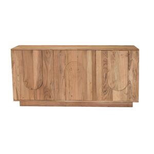 Miliboo Aparador 3 puertas de madera maciza grabada 160 cm ARK