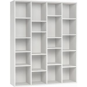 Miliboo Biblioteca moderna en madera blanca RYTHM