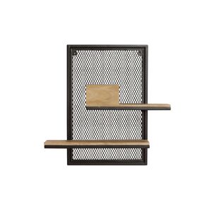 Miliboo Estantería de pared doble en metal y mango macizo A60 cm RACK