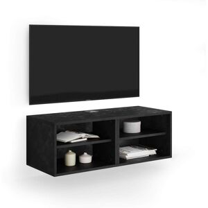 Mobili Fiver Mueble TV suspendido X, color cemento negro