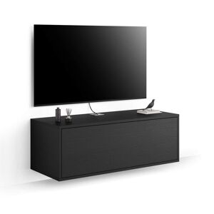 Mobili Fiver Mueble TV suspendido Iacopo con cajón, color madera negra