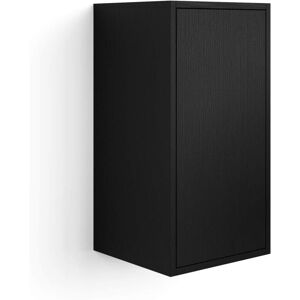 Mobili Fiver Unidad de pared Iacopo 70 con puerta abatible, color madera negra