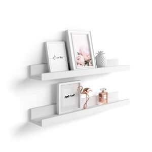 Mobili Fiver Par de estantes para cuadros First, 60 cm, color Fresno blanco