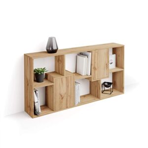 Mobili Fiver Estantería XS con puertas Iacopo (160,8 x 80 cm), color Madera rústica