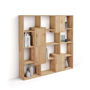 Mobili Fiver Estantería S con puertas Iacopo (160,8 x 158,2 cm), color Madera rústica