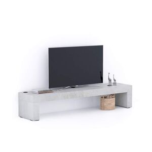 Mobili Fiver Mueble de TV Evolution 180x40, Cemento Gris con cargador inalámbrico