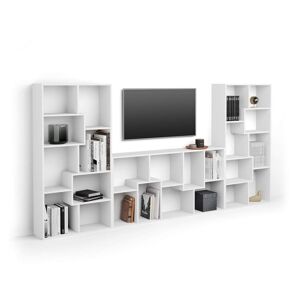 Mobili Fiver Mueble de TV Iacopo, color Blanco fresno
