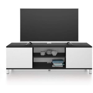 Mobili Fiver Mueble de TV Rachele, color Madera negra - Fresno blanco