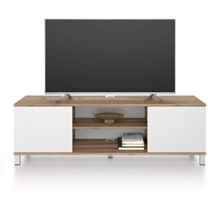 Mobili Fiver Mueble de TV Rachele, color Madera rústica - Fresno blanco